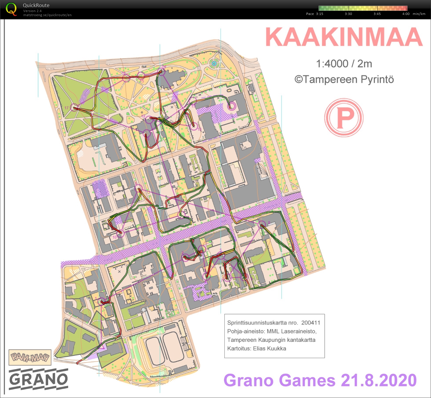 Grano Games, NEM-katsastus sprintti (21.08.2020)