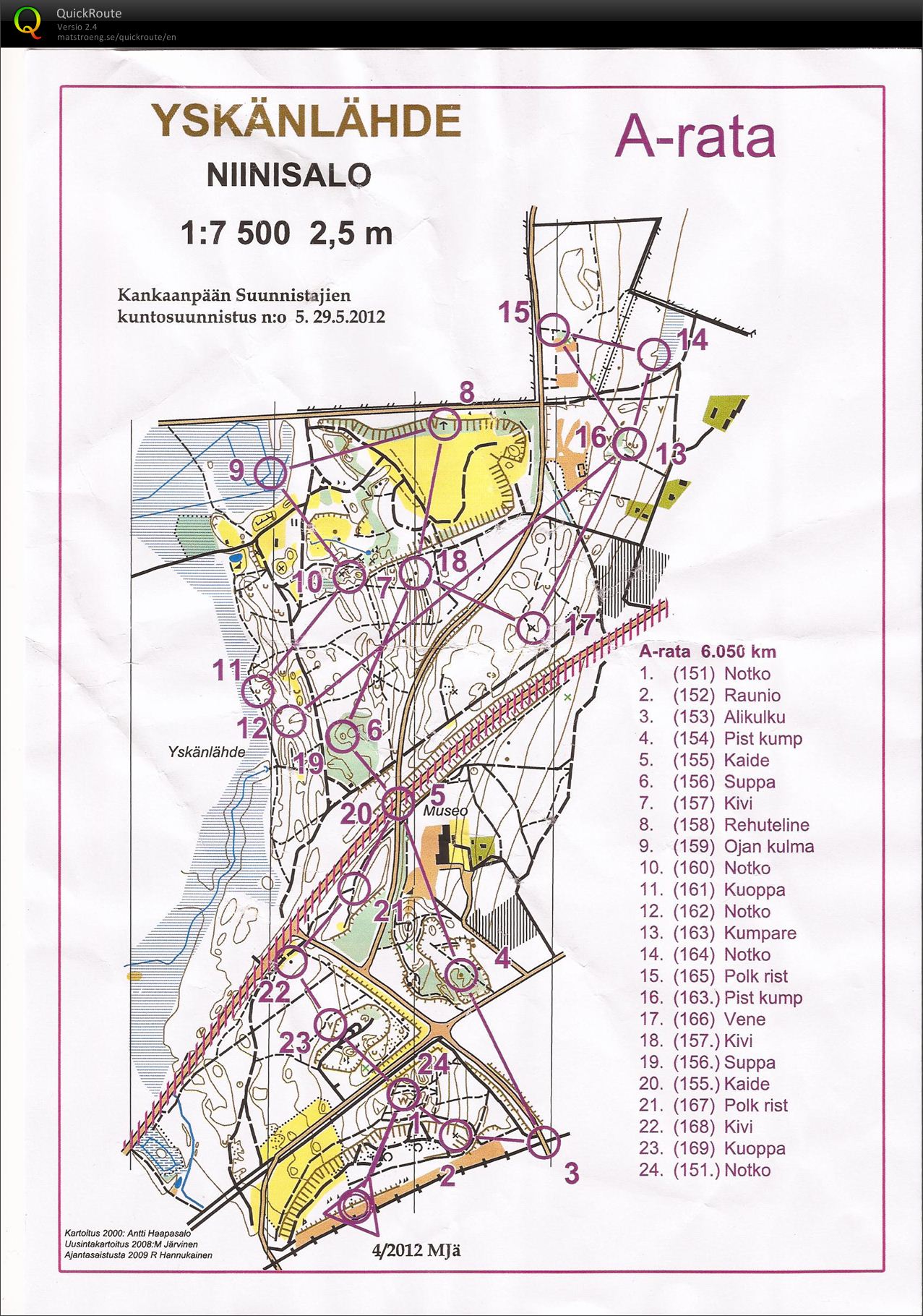 Kuntosuunnistus Yskänlähde (29/05/2012)
