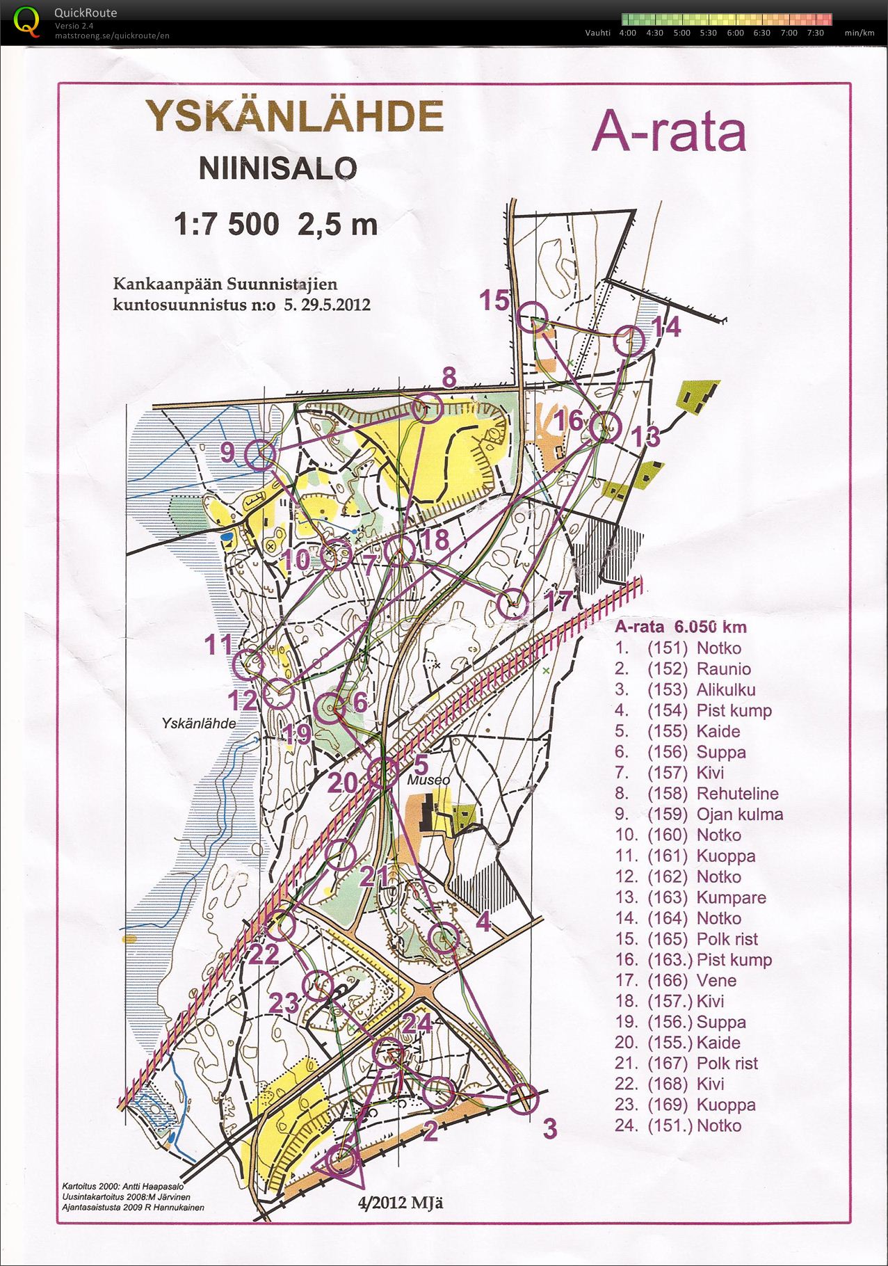 Kuntosuunnistus Yskänlähde (29/05/2012)
