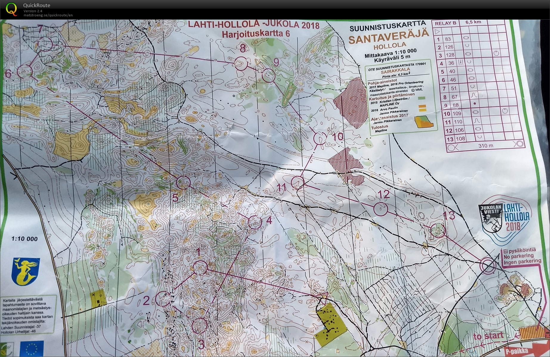 Jukola 2018 -treenit: Santaveräjä (19/10/2017)