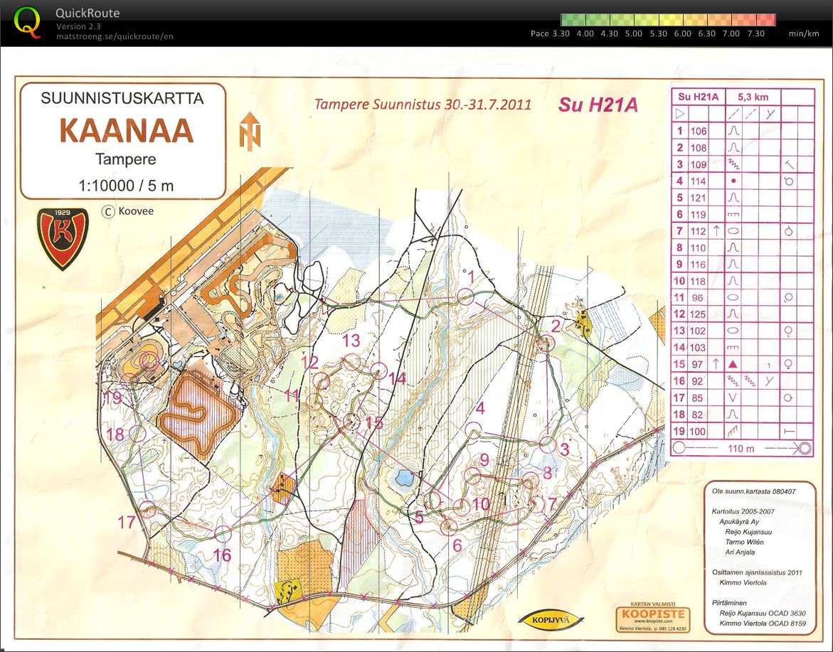 Tampere-Suunnistus, keskimatka (31/07/2011)