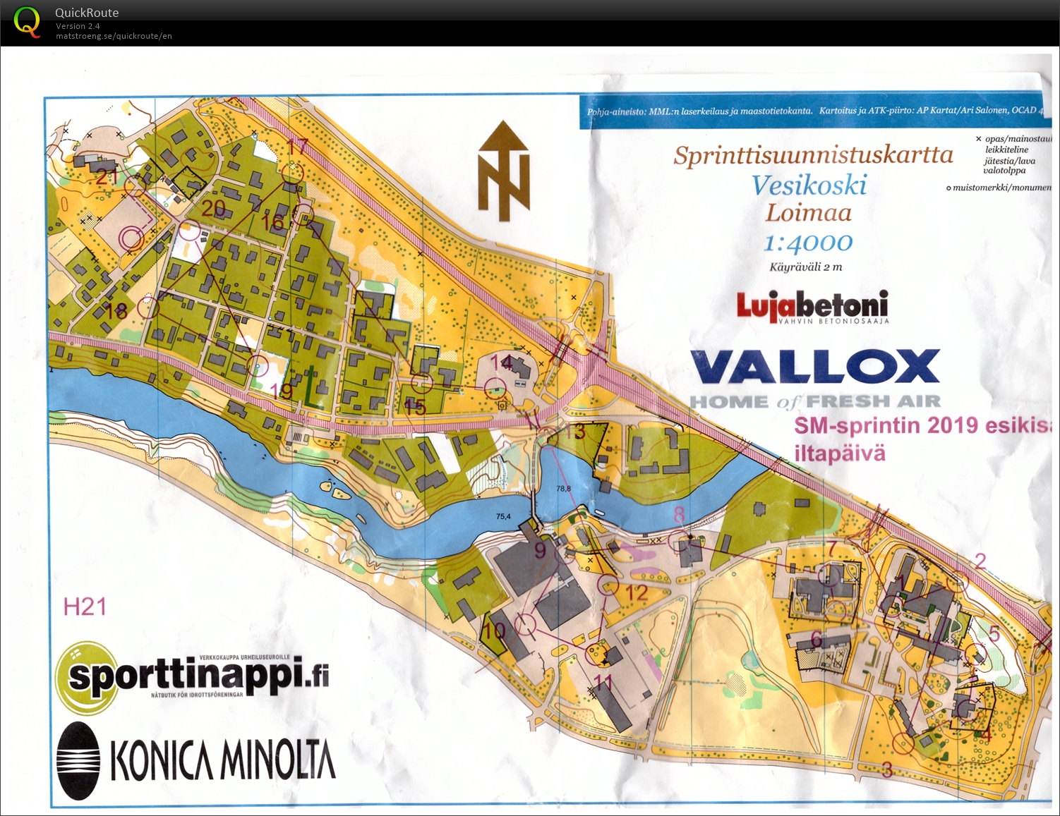 SM-sprint 2019 esikisa Loimaalla, ip (09/09/2018)