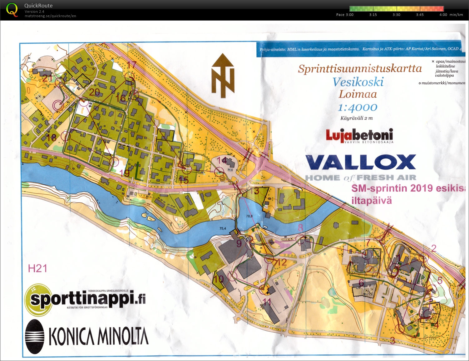 SM-sprint 2019 esikisa Loimaalla, ip (09/09/2018)
