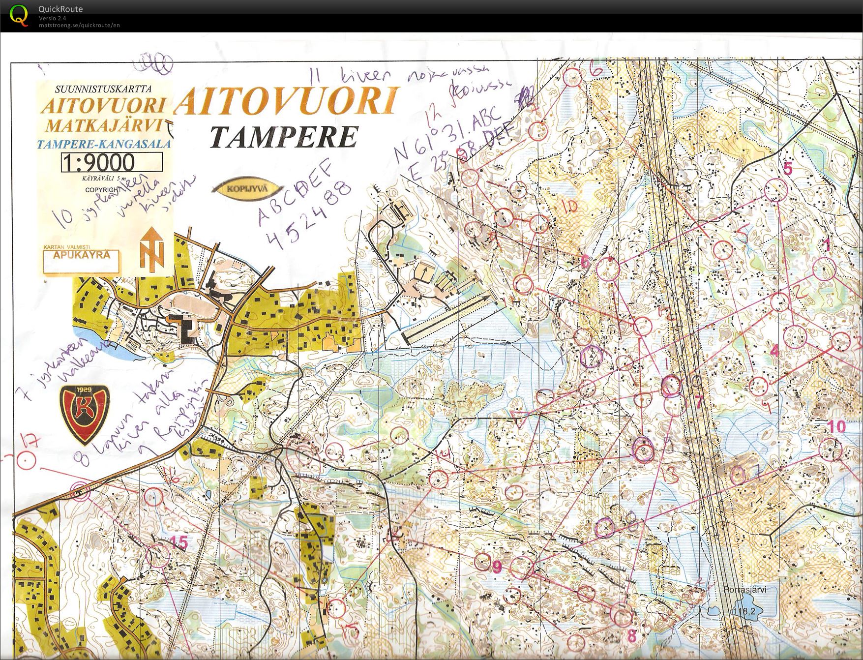Yötreeni, Aitovuori (25/04/2013)