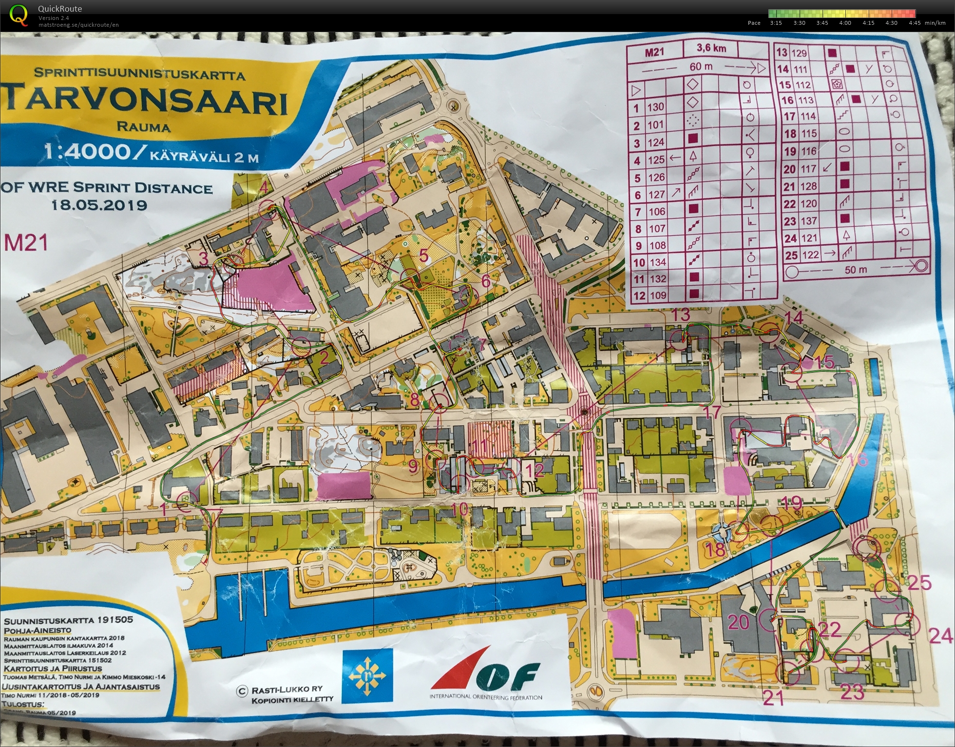 JWOC-näyttökilpailu sprintti (18/05/2019)