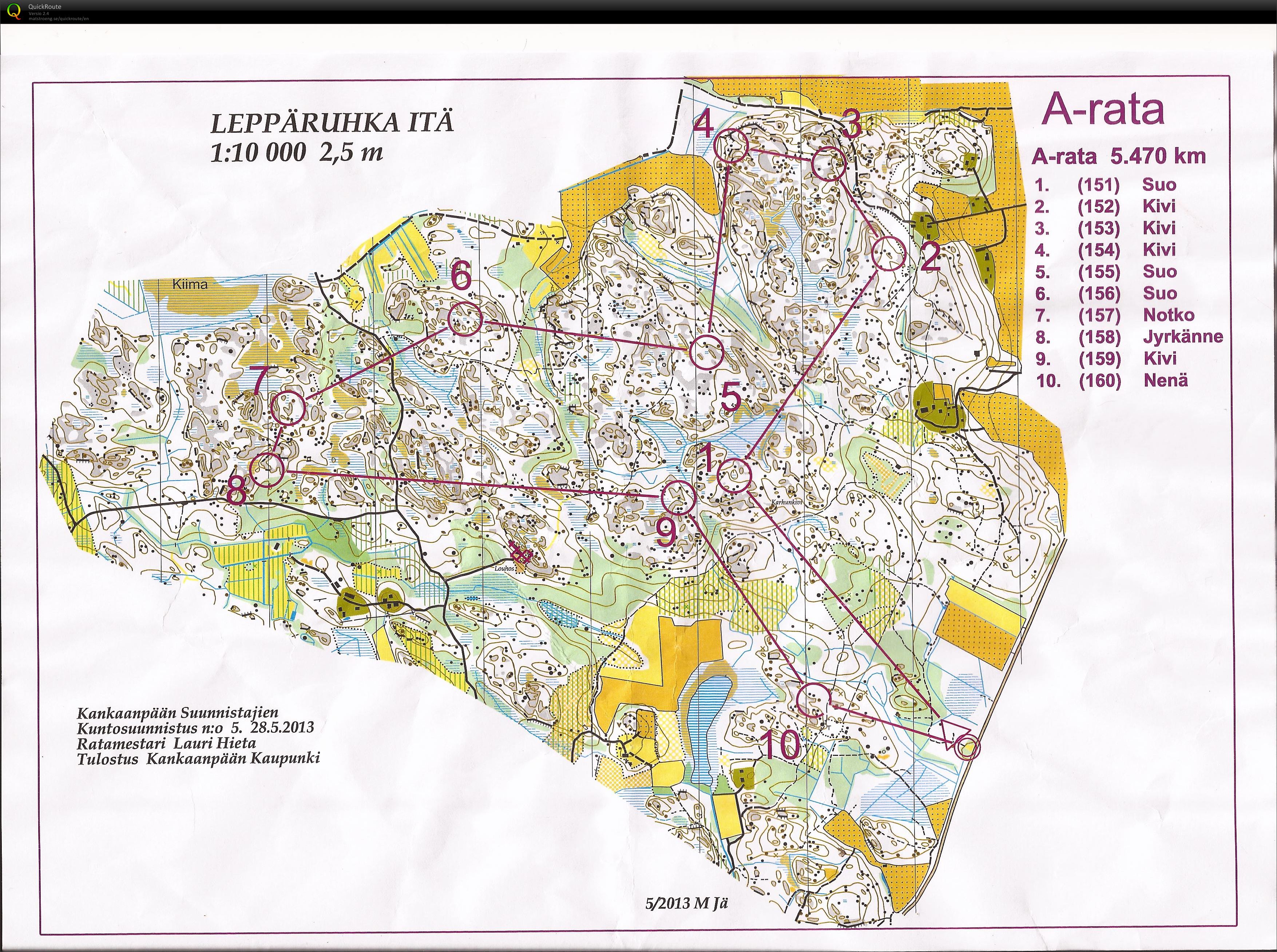 Kansun kuntosuunnistus (28/05/2013)