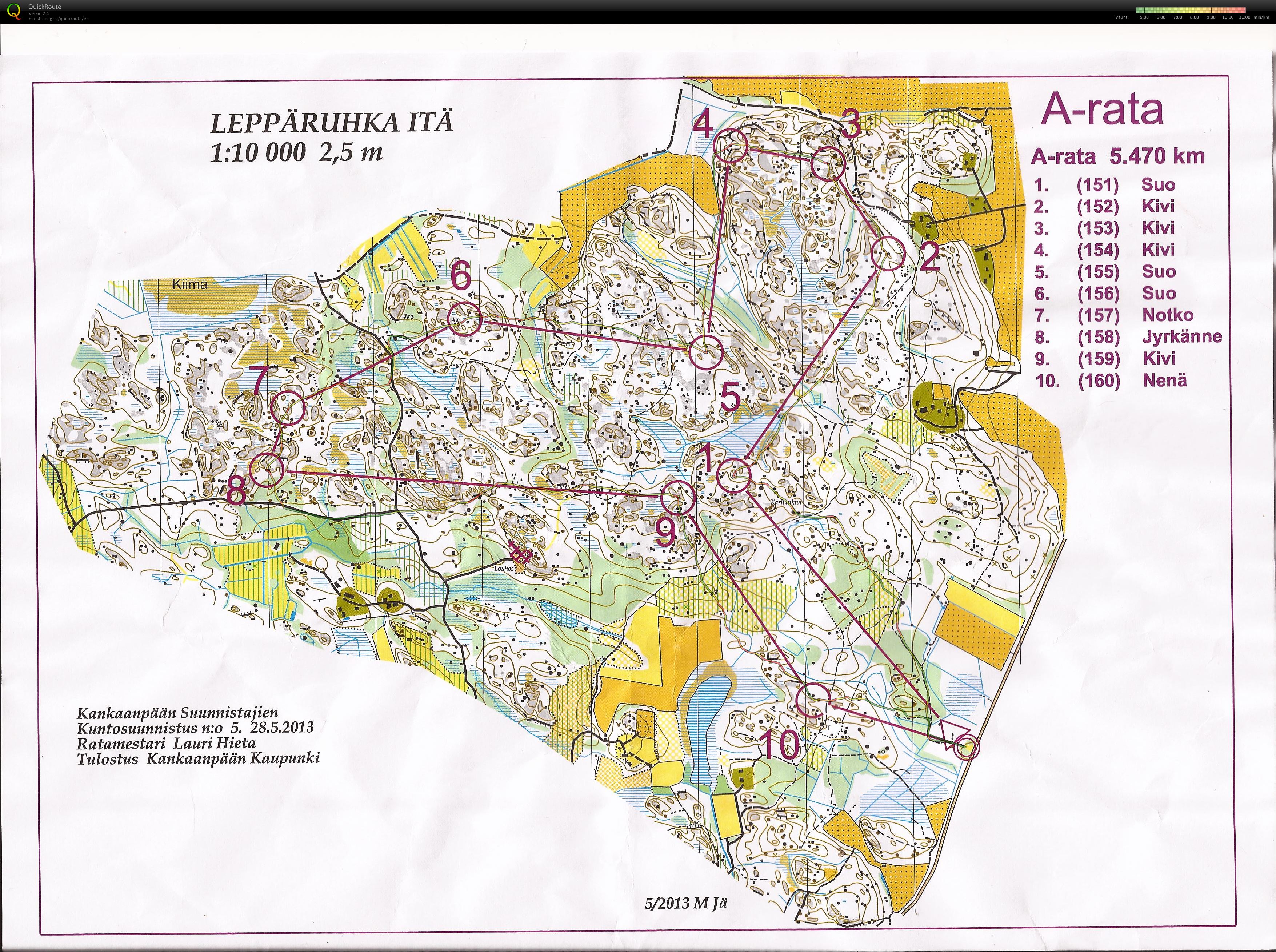 Kansun kuntosuunnistus (28/05/2013)