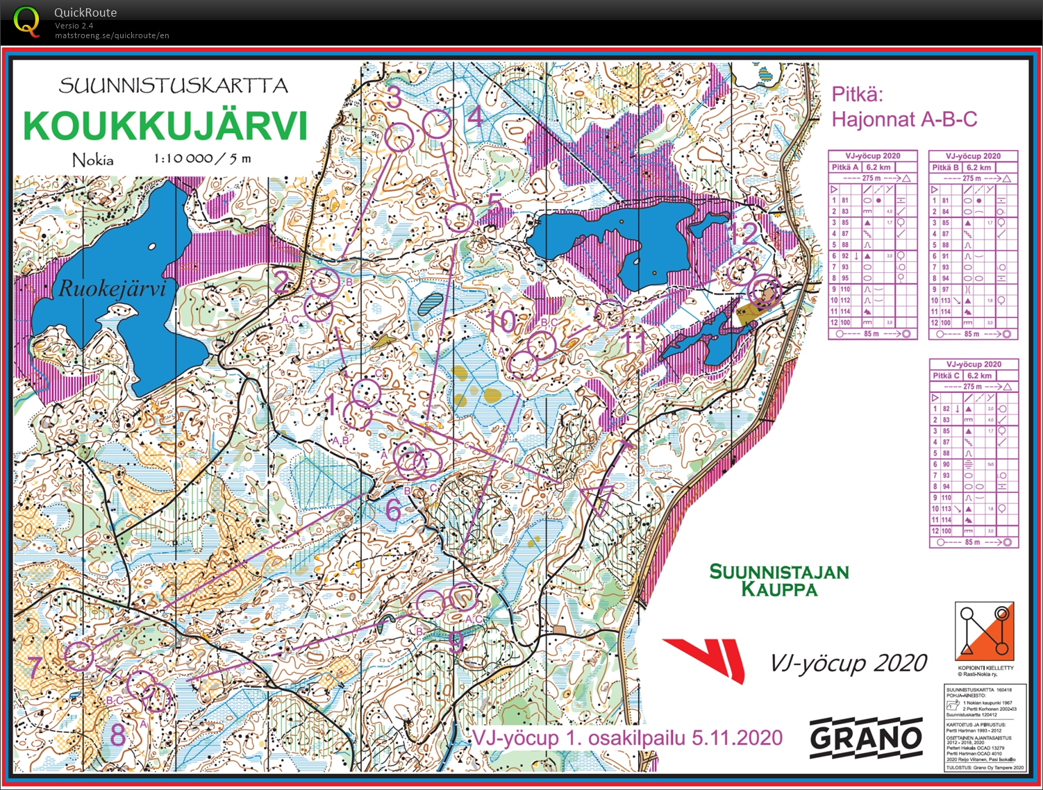 VJ-yöcup #1: Koukkujärvi (05.11.2020)