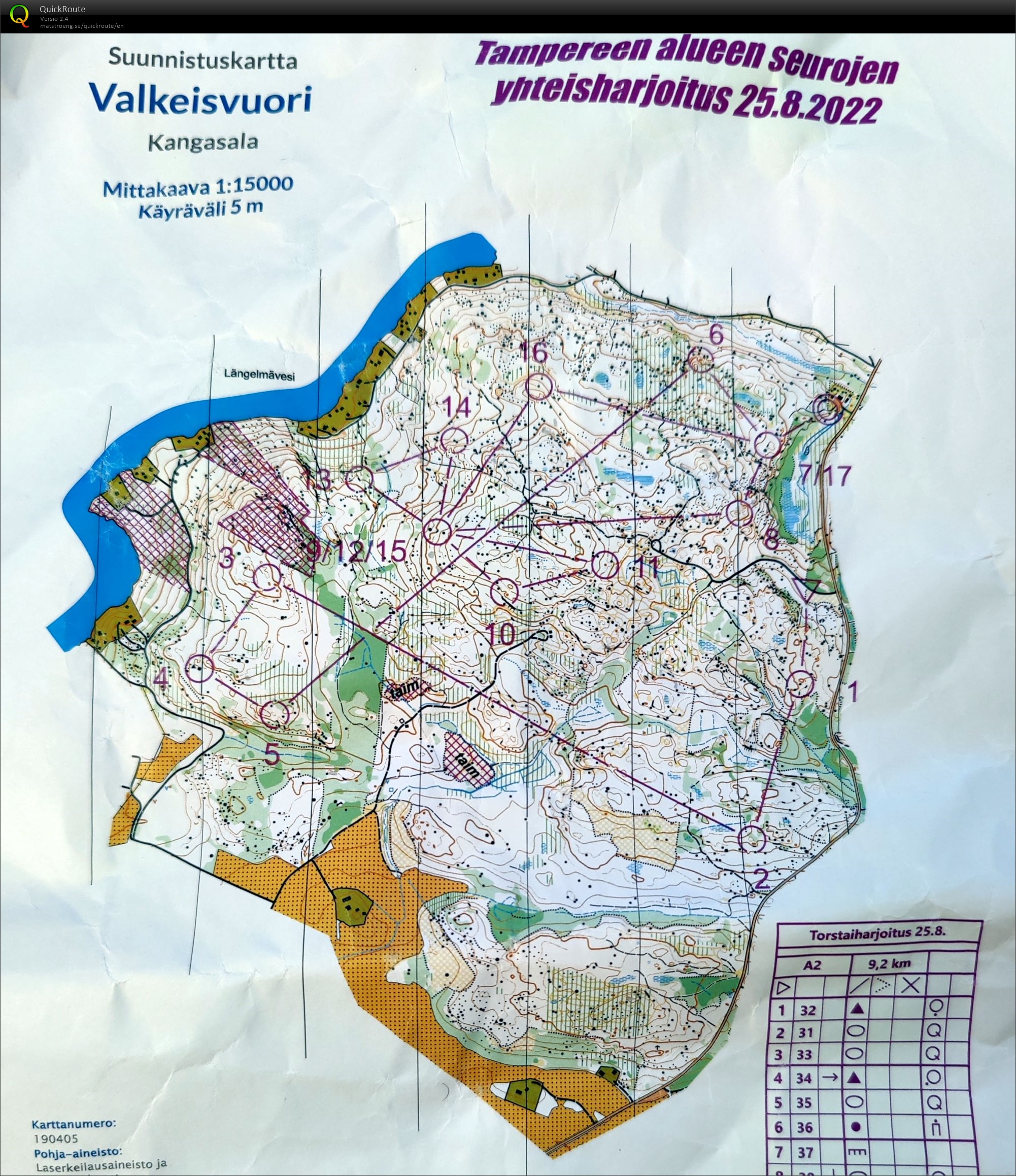 Pitkä VK suunnistus (2022-08-25)