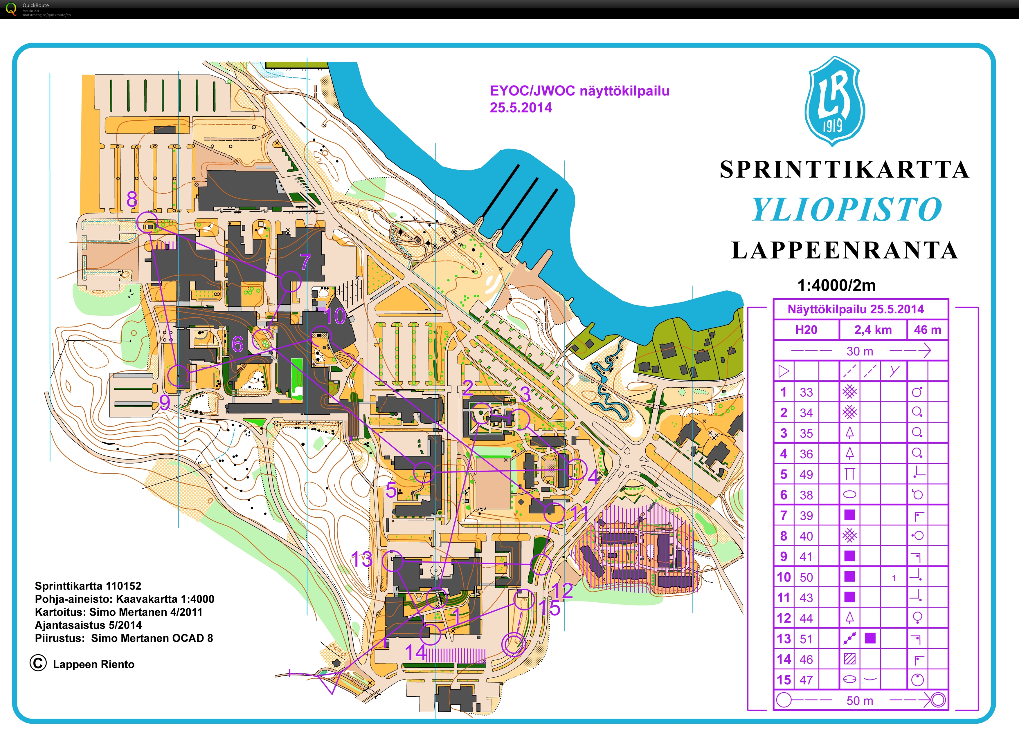 EYOC/JWOC -näyttösprintti (25/05/2014)