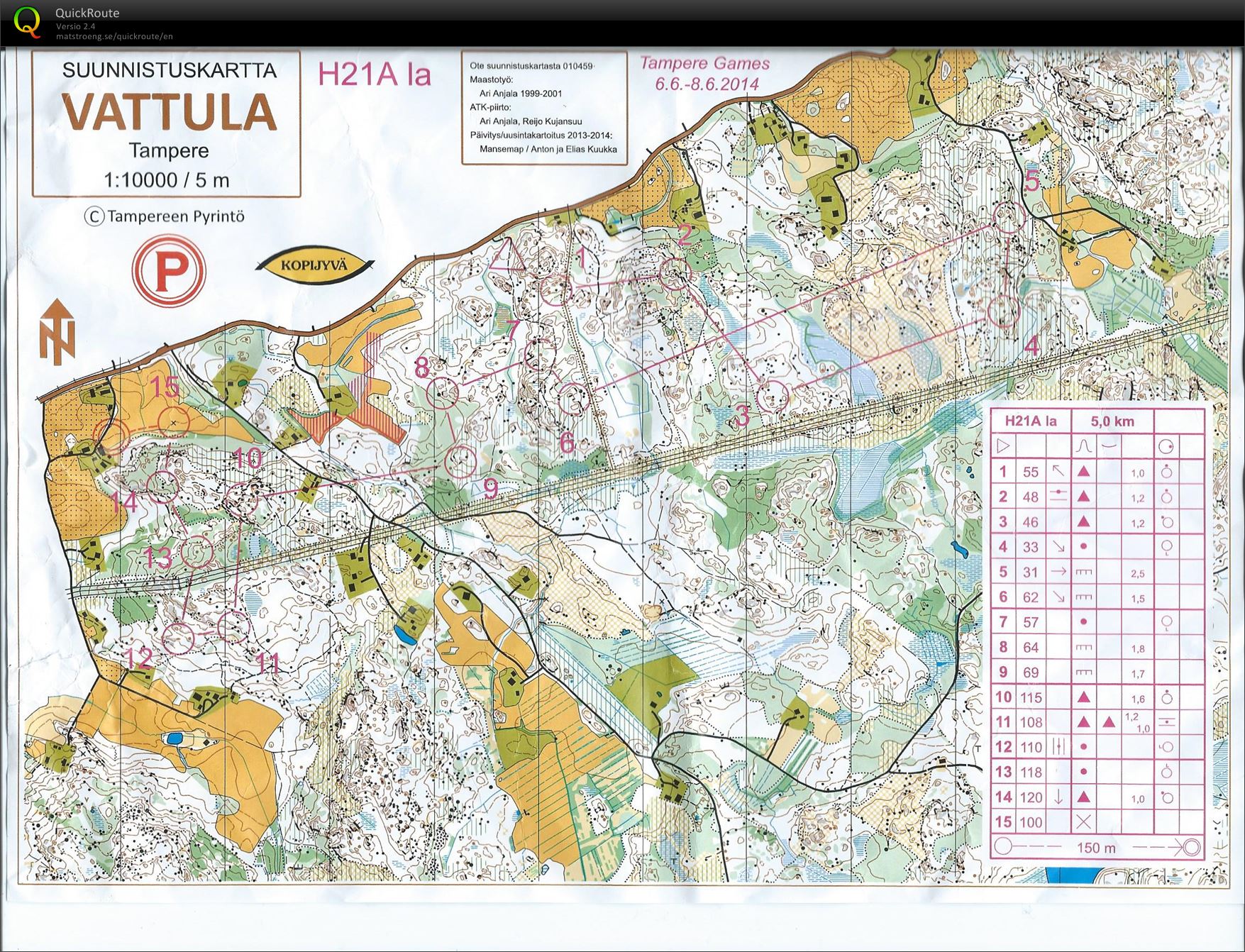 Tampere Games, keskimatka (07/06/2014)