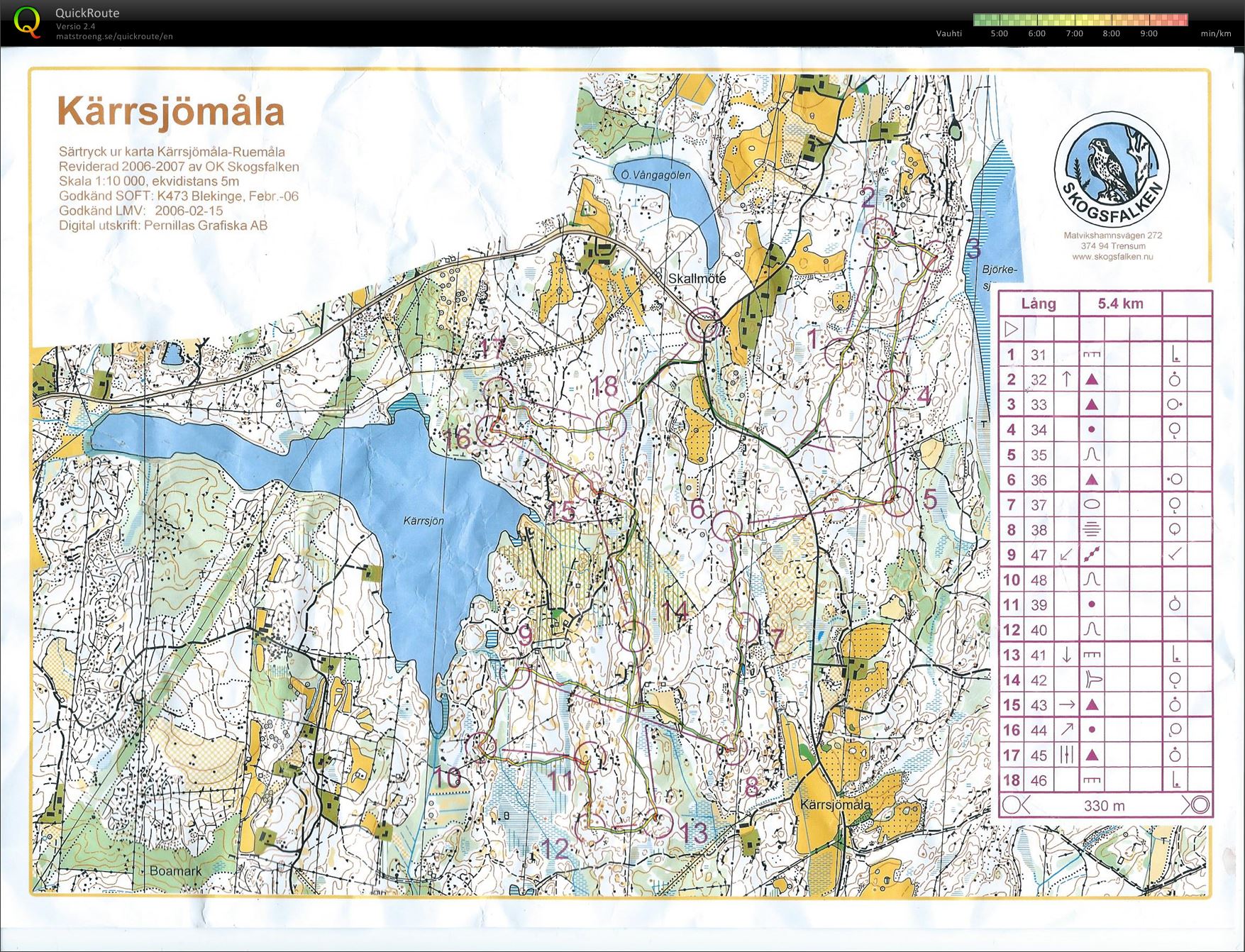 Yötreeni, Kärrsjömåla (03/04/2015)