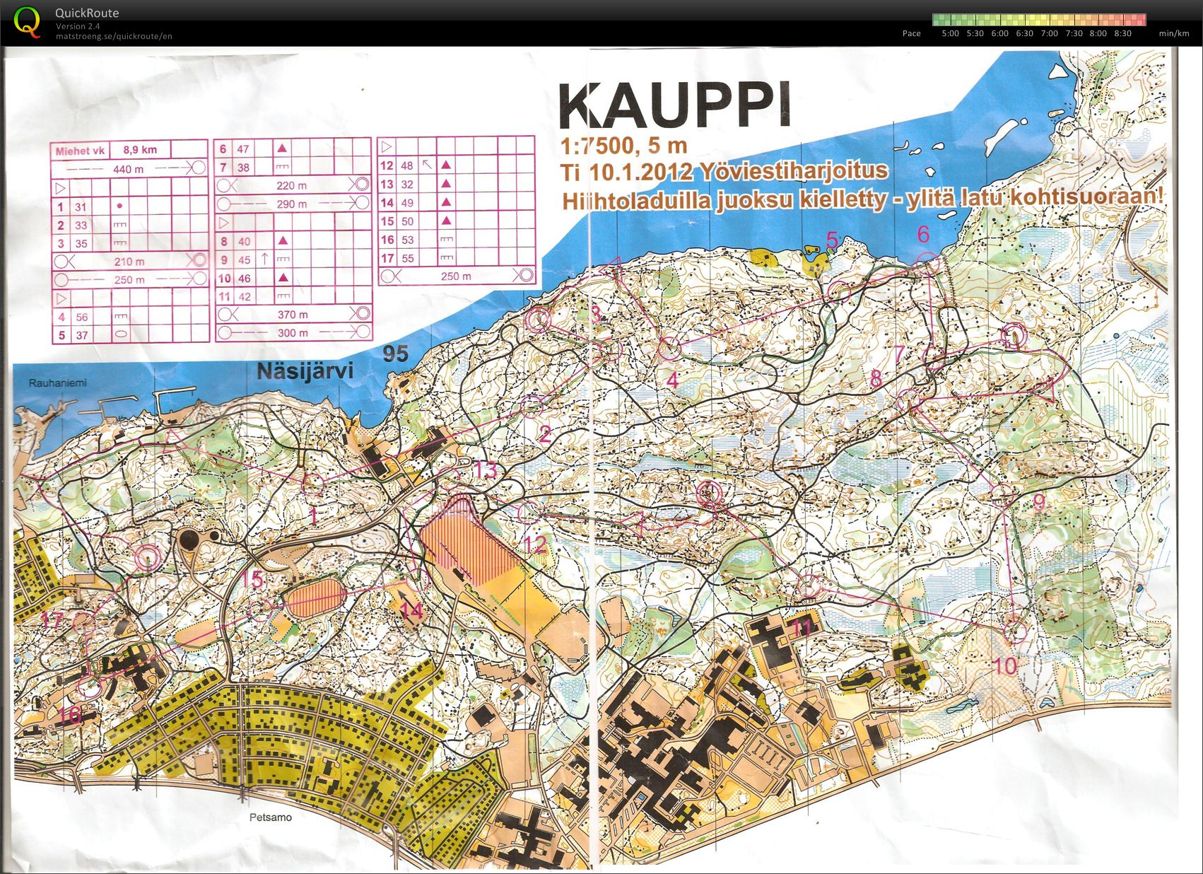 Yösuunnistusvedot, Kauppi (2012-01-10)