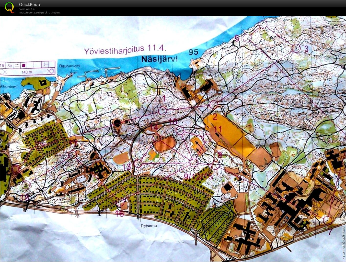 Yöviestitreeni, Kauppi (11/04/2012)