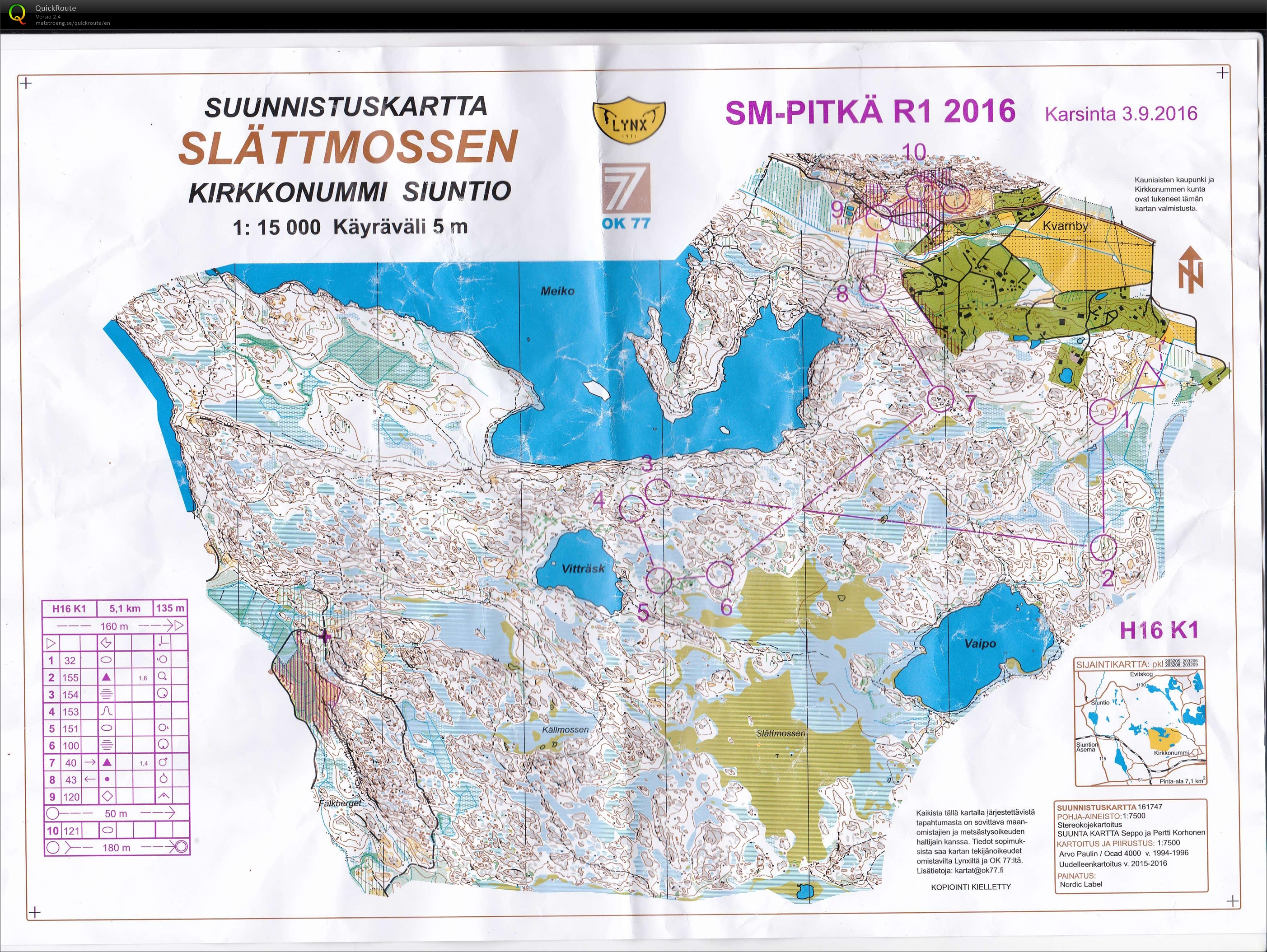 Sm-pitkä karsinta (03/09/2016)
